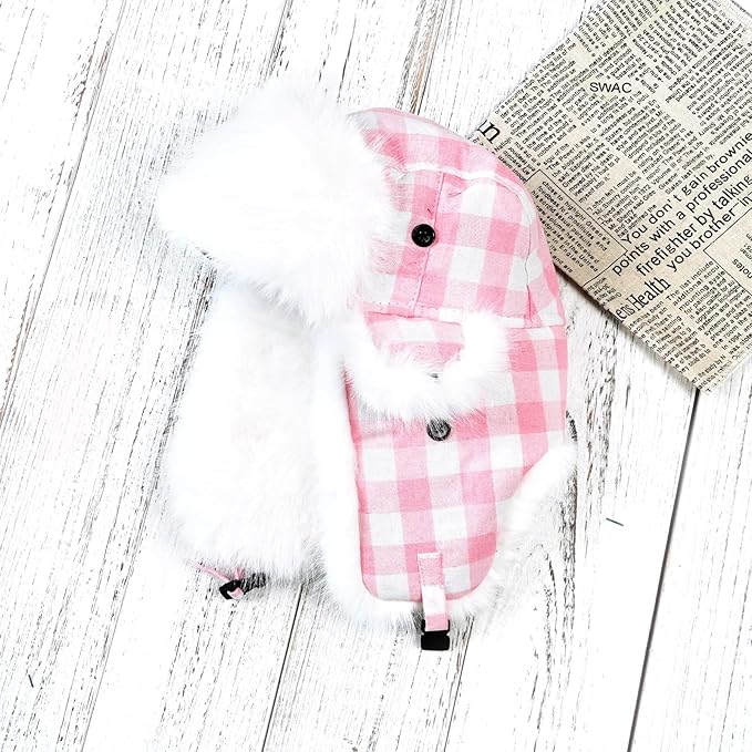 ONWAY Trapper Hat Winter Hats for Women Men with Faux Fur Ear Flaps