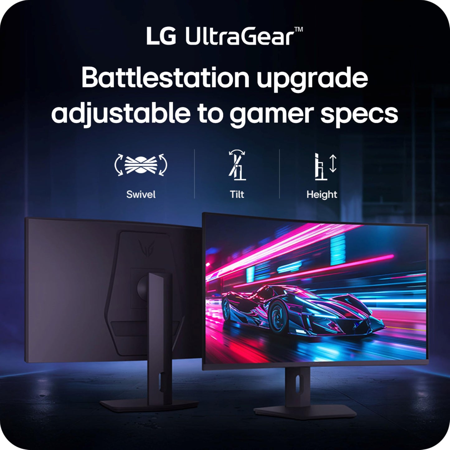 LG 32G600A-B 32-inch Ultragear QHD (2560 x 1440) Curved Gaming Monitor, 180Hz, 1ms, AMD FreeSync, HDMI, DisplayPort, Tilt/Height/Swivel Adjustable Stand, Black
