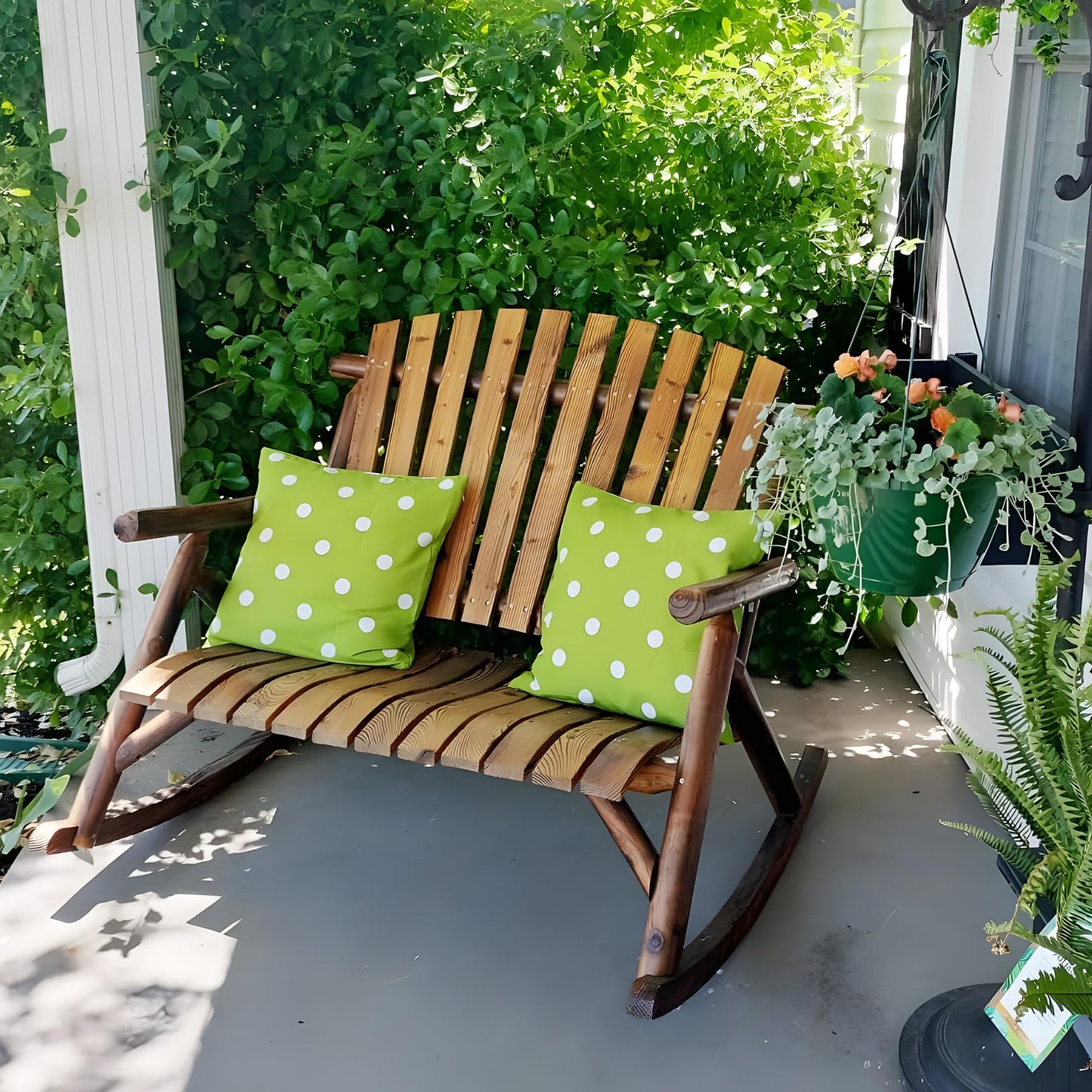 Poise3EHome Outdoor Throw Pillow Covers Set of 2 Waterproof Decorative Pillow Covers for Living Room, Couch, Patio, Spring, 18X18 Inches, Green Polka Dot