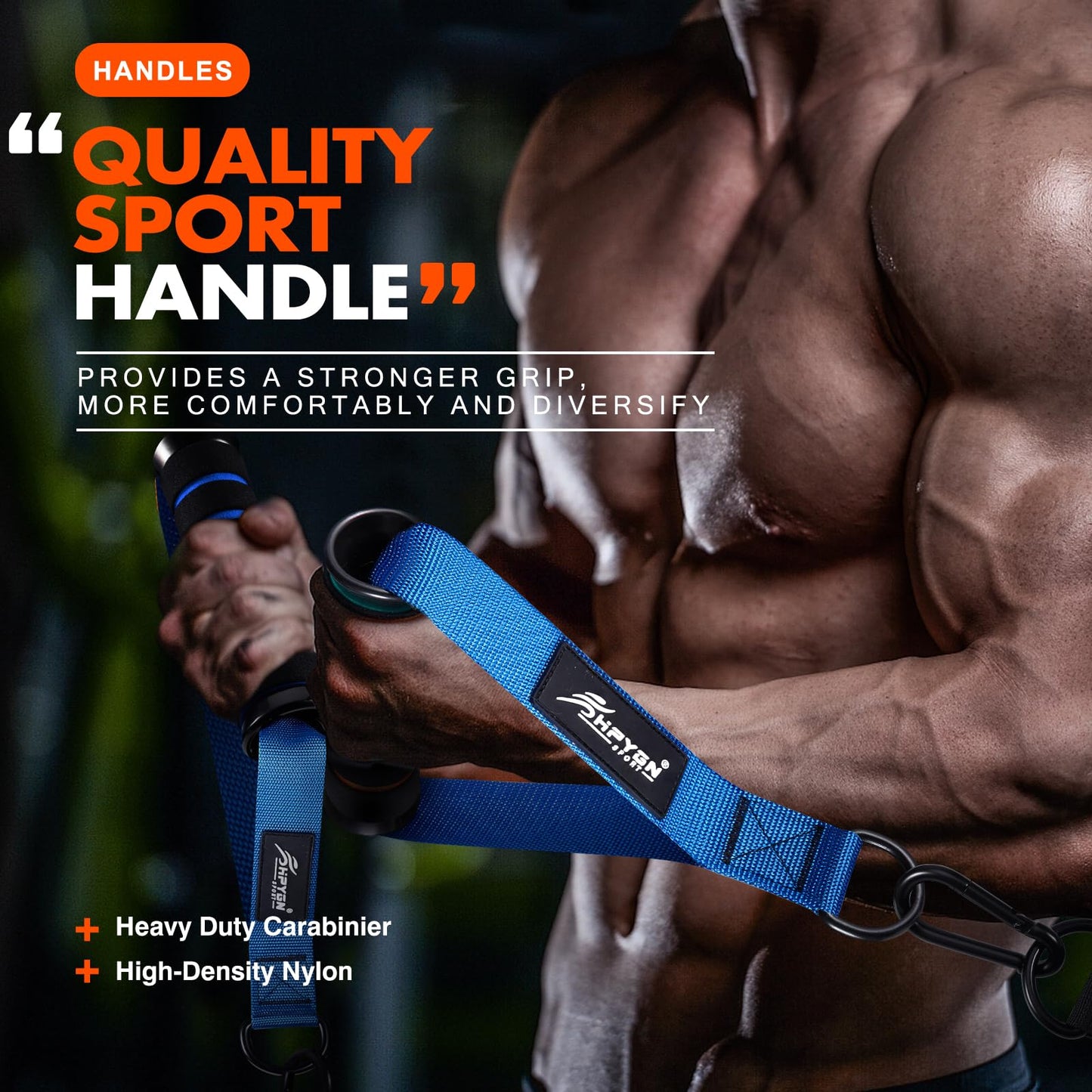 HPYGN Cable Machine Handles, Replacement Fitness Equipment for Pilates,Yoga, Strength Trainer, Pull Down Workout Accessories, Exercise Handle for Pulldowns, Chest flys, Shoulder Exercises, tricep Workouts