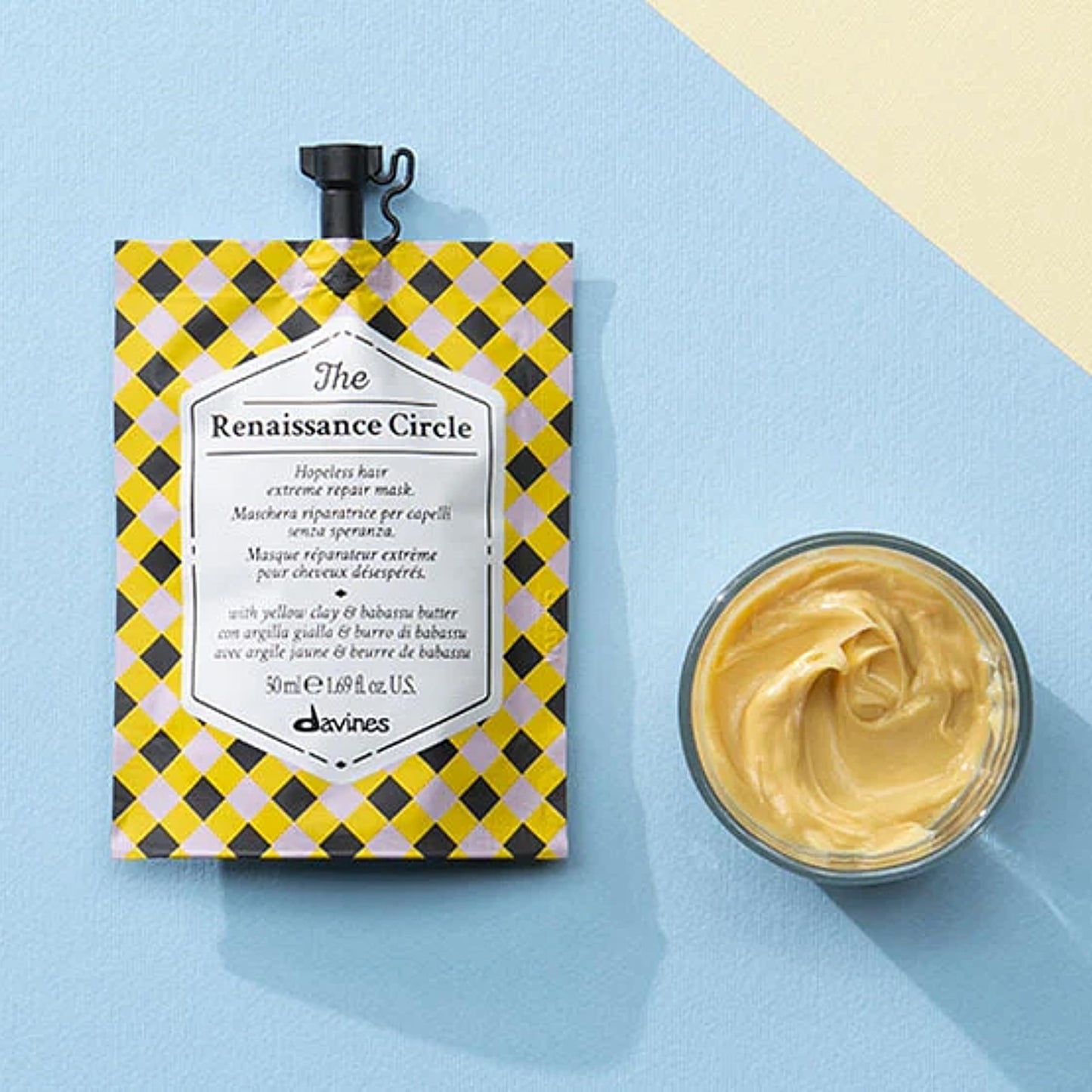 Davines The Renaissance Circle, Restoring And Repairing Mask For Dry And Damaged Hair, Add Shine, Nourishment And Softness, 1.69