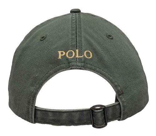 Polo Ralph Lauren Men's Cotton Chino Ball Cap (One Size, Denim Green (Cream Pony))