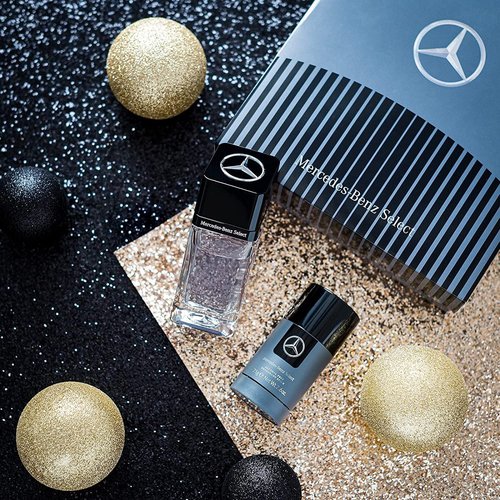 Mercedes Benz Select Giftset - EDT Spray and Deodorant Men for Everyday Wear - Alcohol-Free Deodorant Stick - Woody Amber Mens Cologne - 2 pc