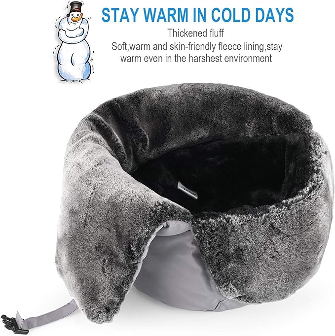 mysuntown Winter Hats for Women Men Trapper Ushanka Hat with Ear Flaps Warm Russian Bomber Hats for Cold Weather