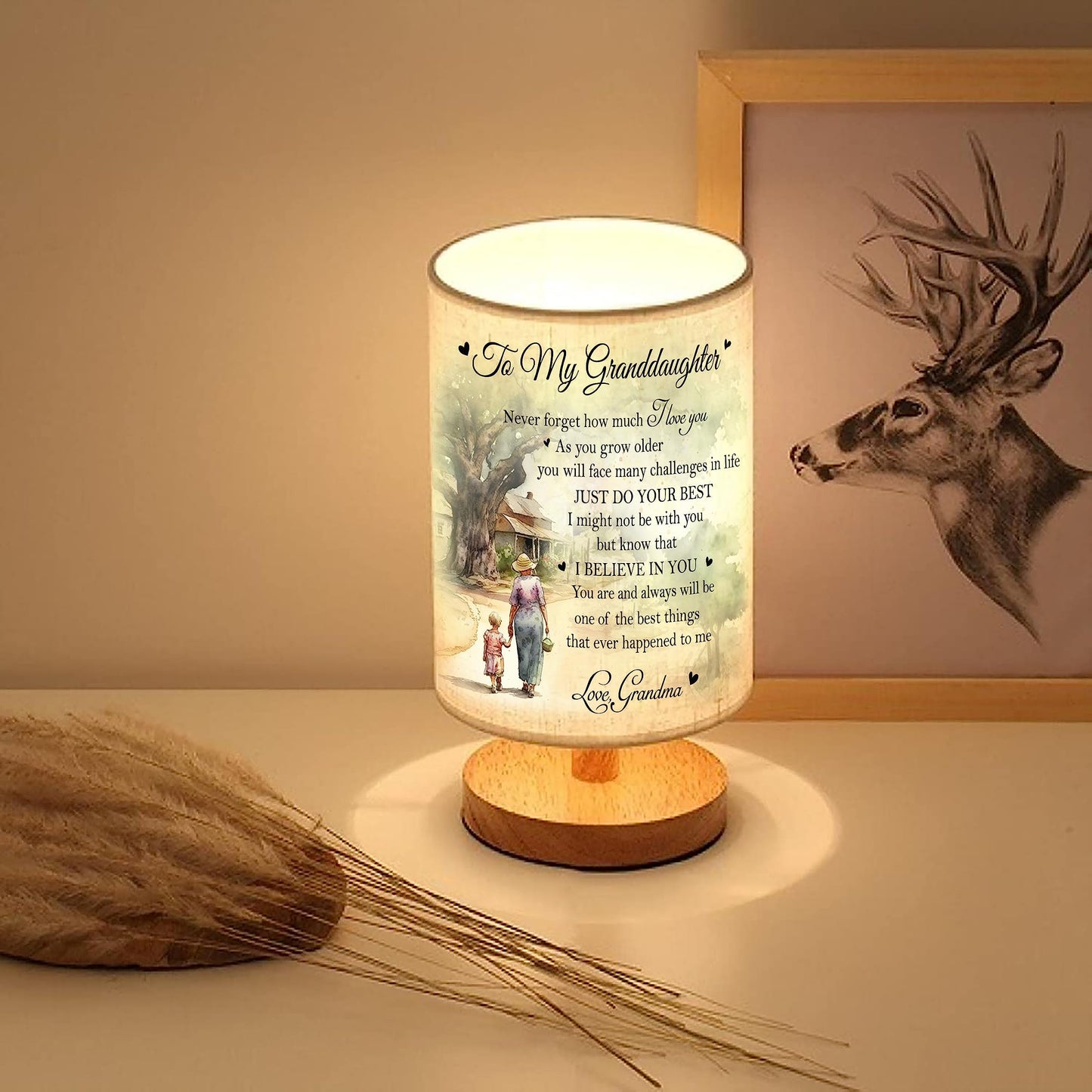 Granddaughter Gifts from Grandma - Granddaughter Table Lamp Christmas Gifts for Granddaughter Birthday Gifts Graduation Gifts Granddaughter Night Light TNT1