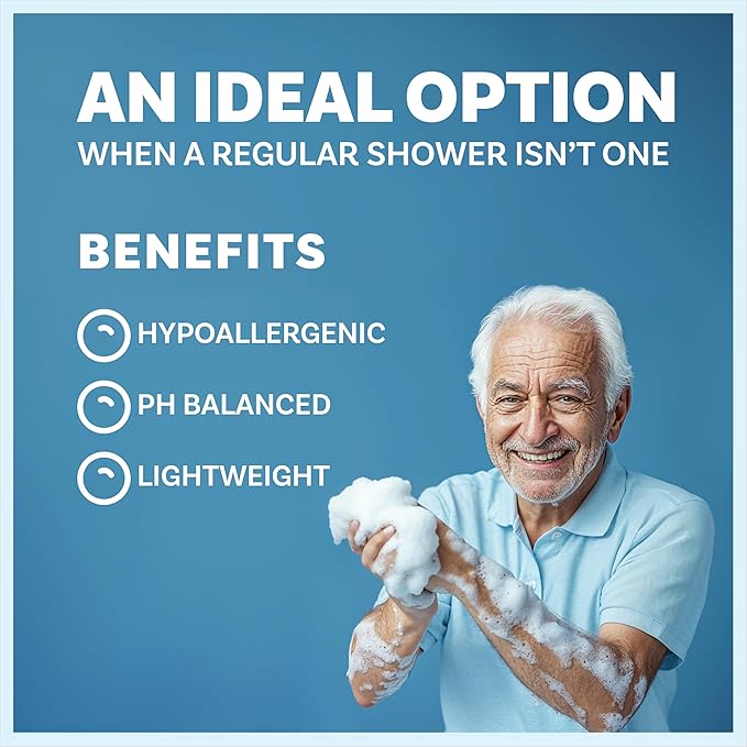 Scrubzz Disposable No Rinse Bathing Wipes - All-in-1 Single Use Shower Wipes, Simply Dampen, Lather, and Dry Without Shampoo or Rinsing (Lavender, 3-Pack)
