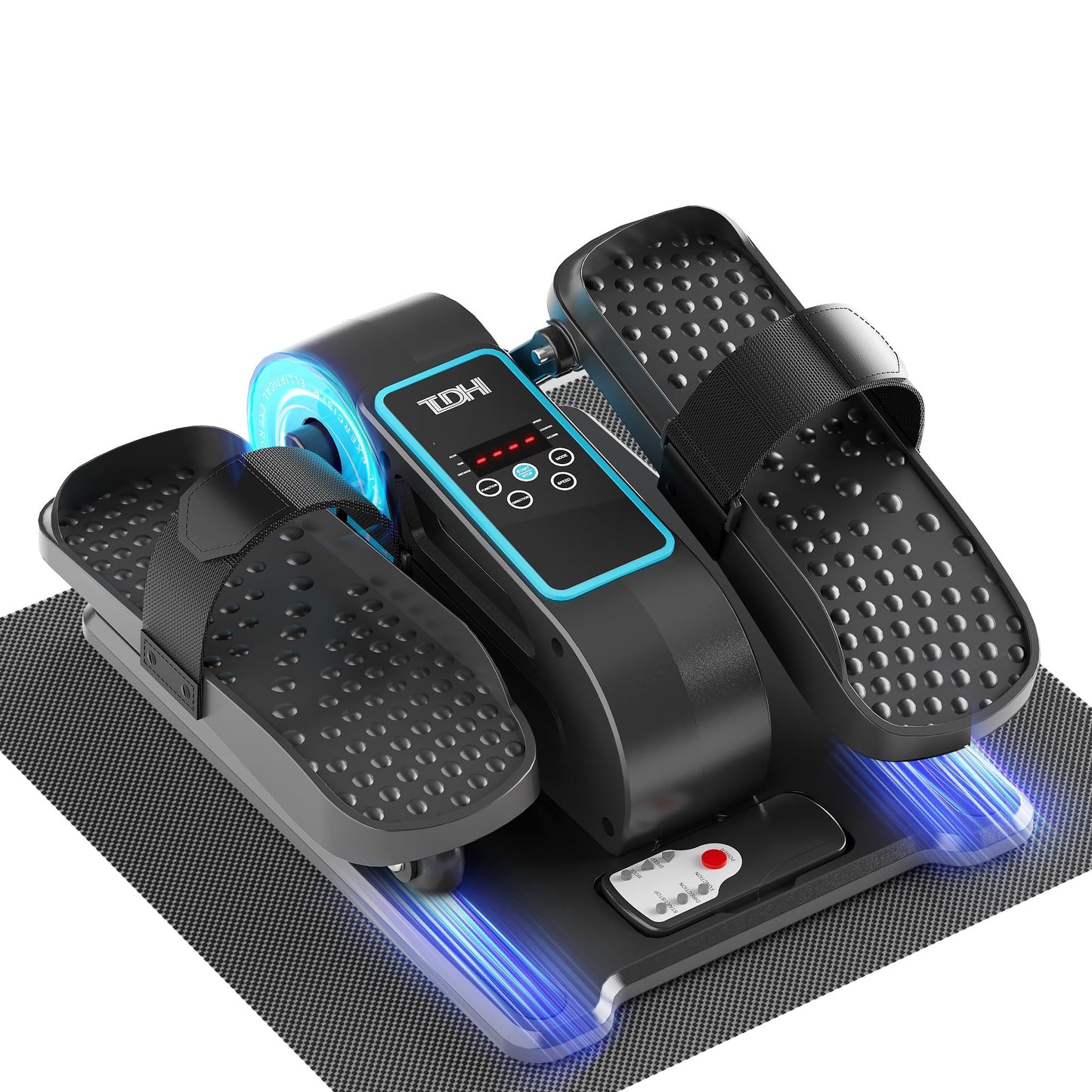 TDH Under Desk Elliptical Machine,Electric Leg Exerciser as Seen on Tv for Seniors Adults,Portable Quiet Elliptical Exercise Machine While Sitting with 12 Adjustable Speed Auto&HR Mode for Home Office