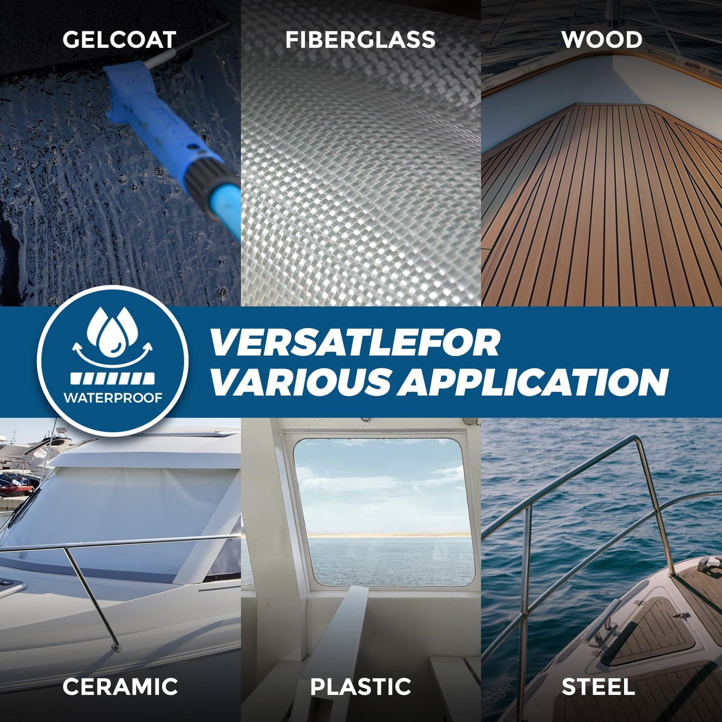 [Black] 3oz Marine Adhesive Sealant 5200 Fast Cure - Permanent, Watertight Bonding and Sealing - UV Resistant, Above & Below Waterline- for Boats, Hulls, Decks & RVs,Pond Sealant