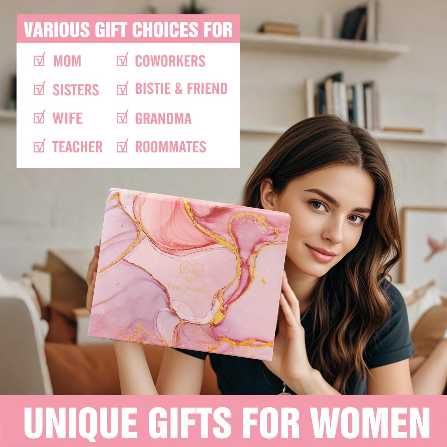 SeanLov Spa Gift Basket for Women,Unique Mom Wife Birthday Mothers Gifts to Relax, Bath Gift Set with Luxury Bath Towels, Mothers Day Gift for Mom Women Girlfriend, get well soon gifts for women