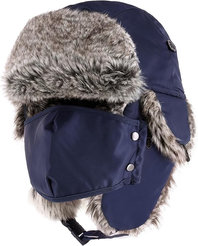 CHOK.LIDS Waterproof Winter Trappers Unisex Premium Strength Ushanka Ear Flap Chin Strap Cold Weather Outdoor