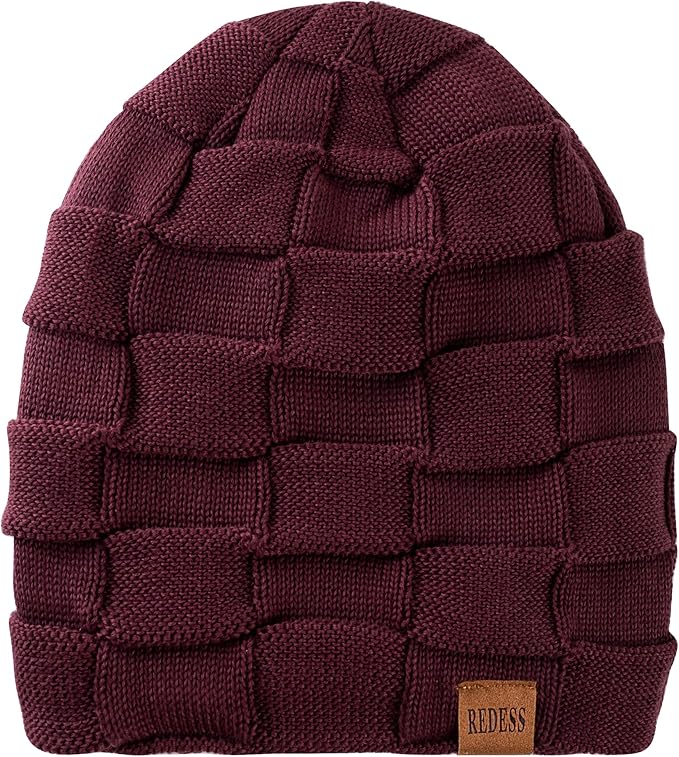 REDESS Beanie Hat for Men and Women Winter Warm Hats Knit Slouchy Thick Skull Cap