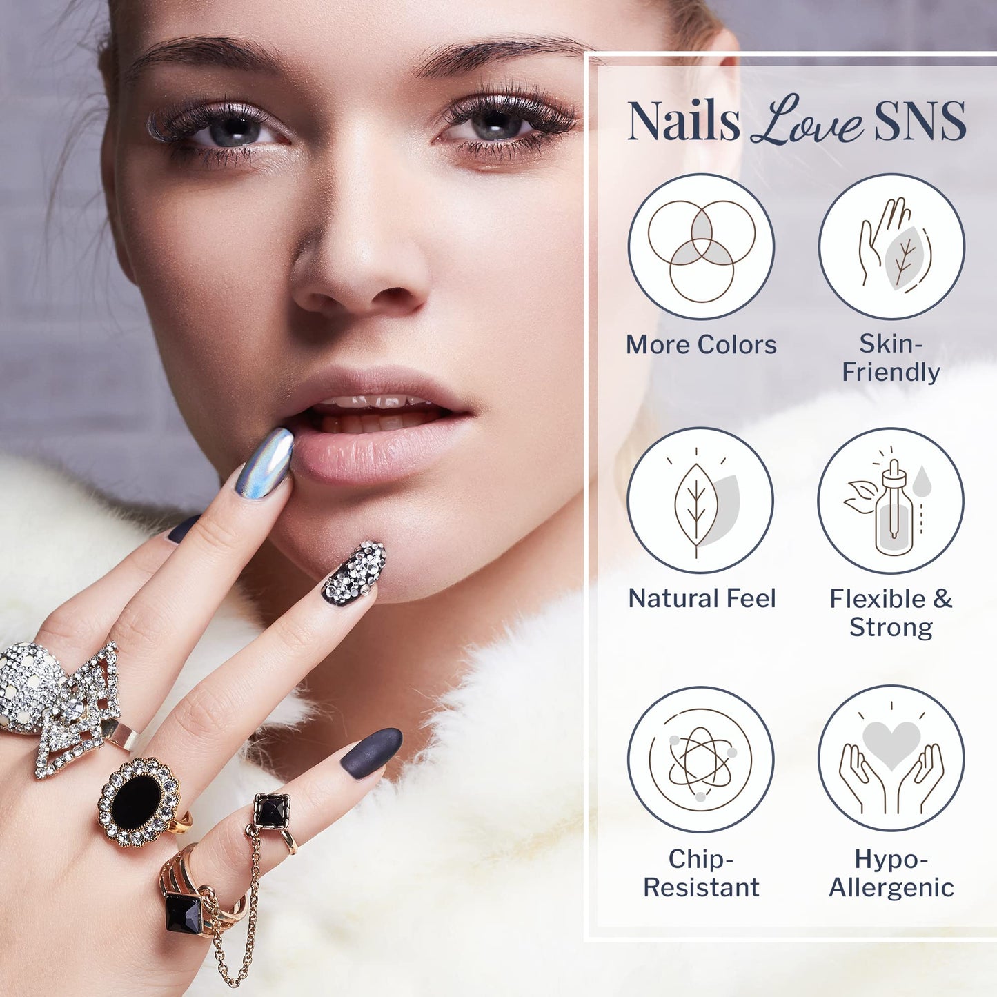 SNS Nail Dip Powder, Gelous Color Dipping Powder - Baby It's Cold Outside (Purple/Gray) - Long-Lasting Dip Nail Color Lasts up t