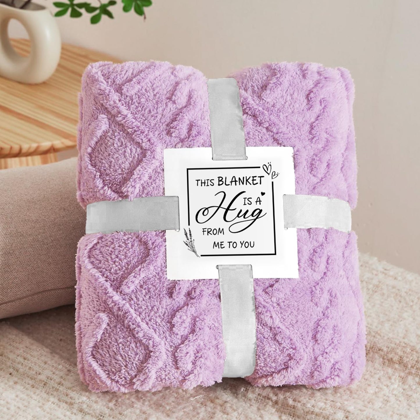 Birthday Gifts for Women Self Care Gifts Get Well Soon Gifts, Lavender Relaxation Spa Gift Basket Sets with Luxury Flannel Blanket, Unique Mothers Day Mom Gifts Basket for Mom Wife Grandma Sister