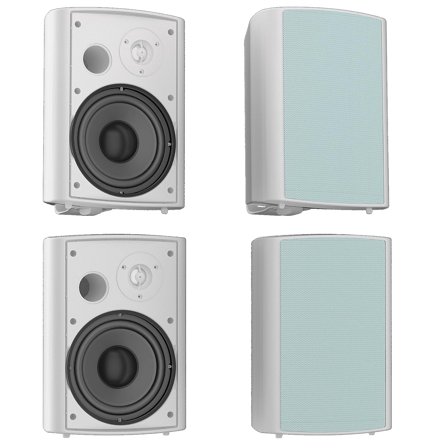 Herdio 6.5 Inches Outdoor Speakers Wired Waterproof Passive,Wall Mount Speakers With 800 Watts Powerful Bass For Home Patio Gard