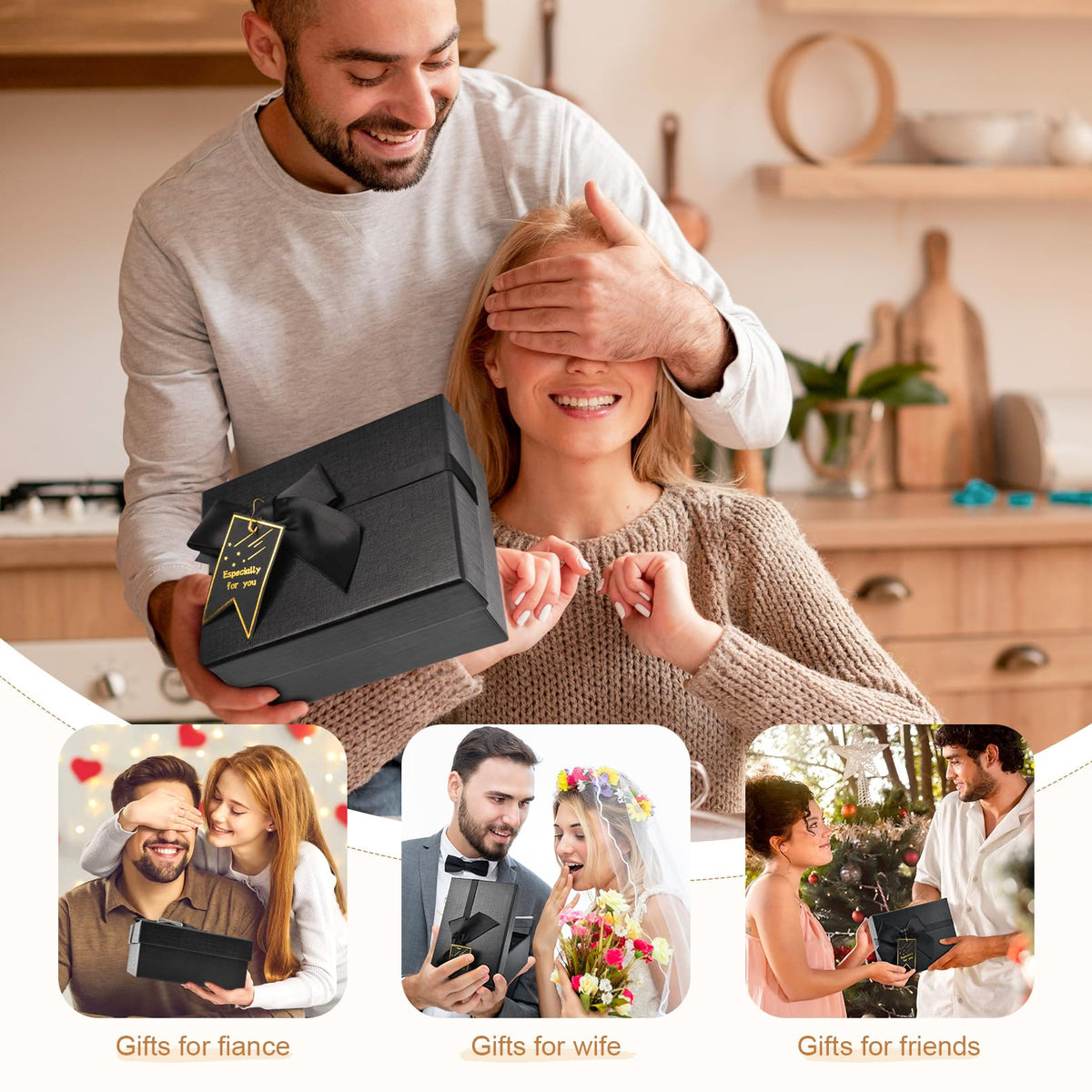 Behufun Engagement Gifts for Couples 2025, Gifts for Newly Engaged Couples, Wedding Socks Bride and Groom Socks