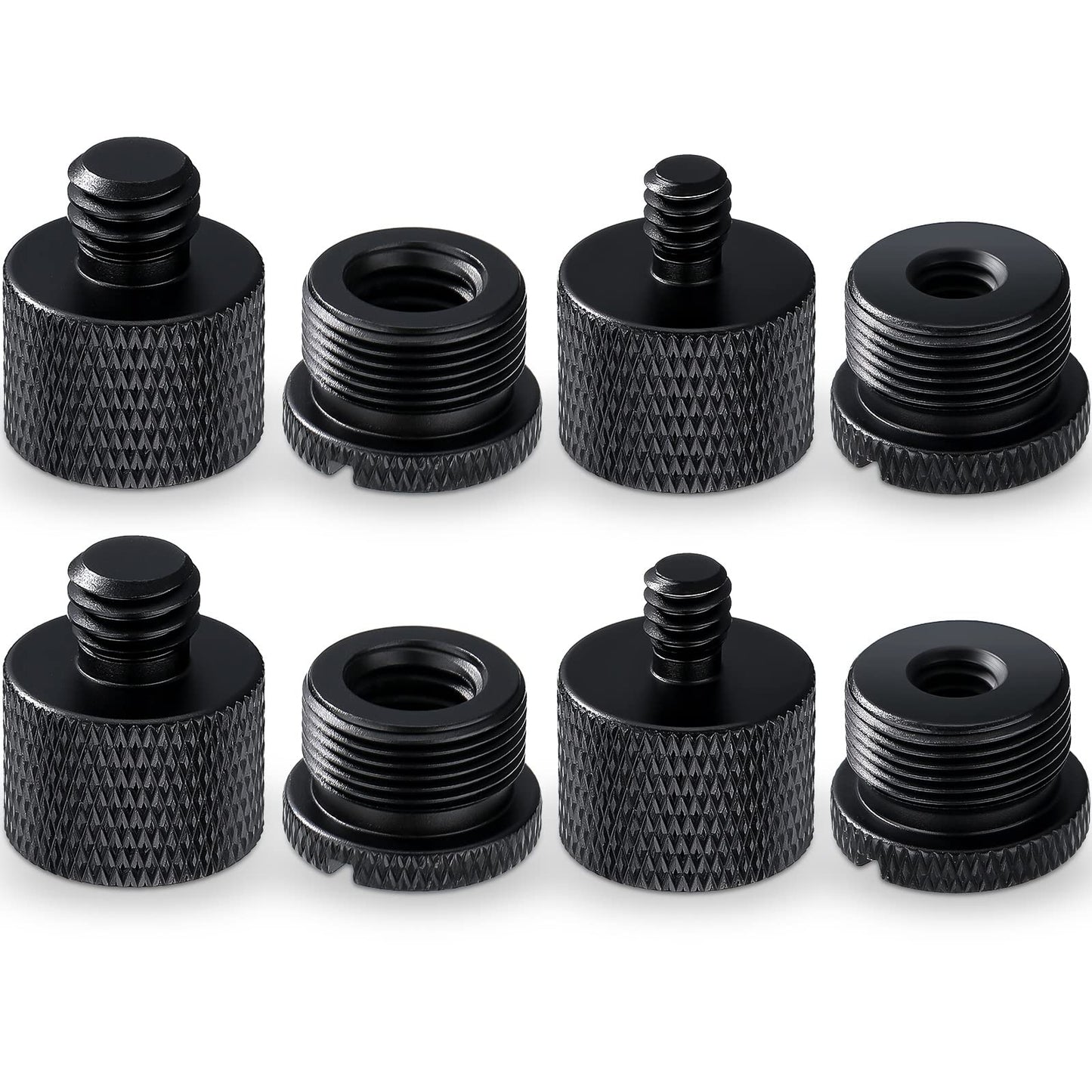 8 Pieces Mic Stand Adapter 5/8 Female To 3/8 Male And 3/8 Female To 5/8 Male, 5/8 Female To 1/4 Male And 1/4 Female To 5/8 Male