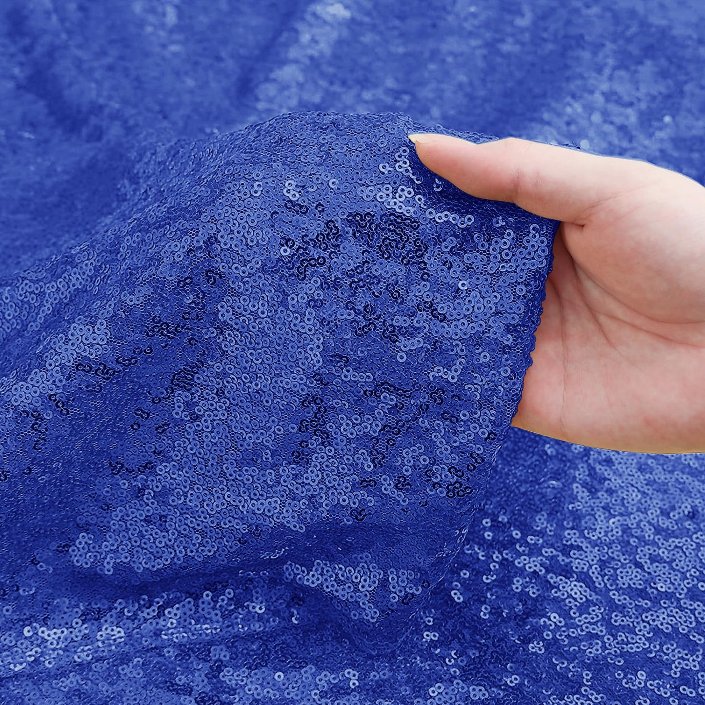Sugargirl Navy Blue Sequin Backdrop Curtain 4 Panels 2FTx8FT Glitter Navy Blue Background Drapes Sparkle Photography Backdrop for Party Wedding Birthday Wall Decoration