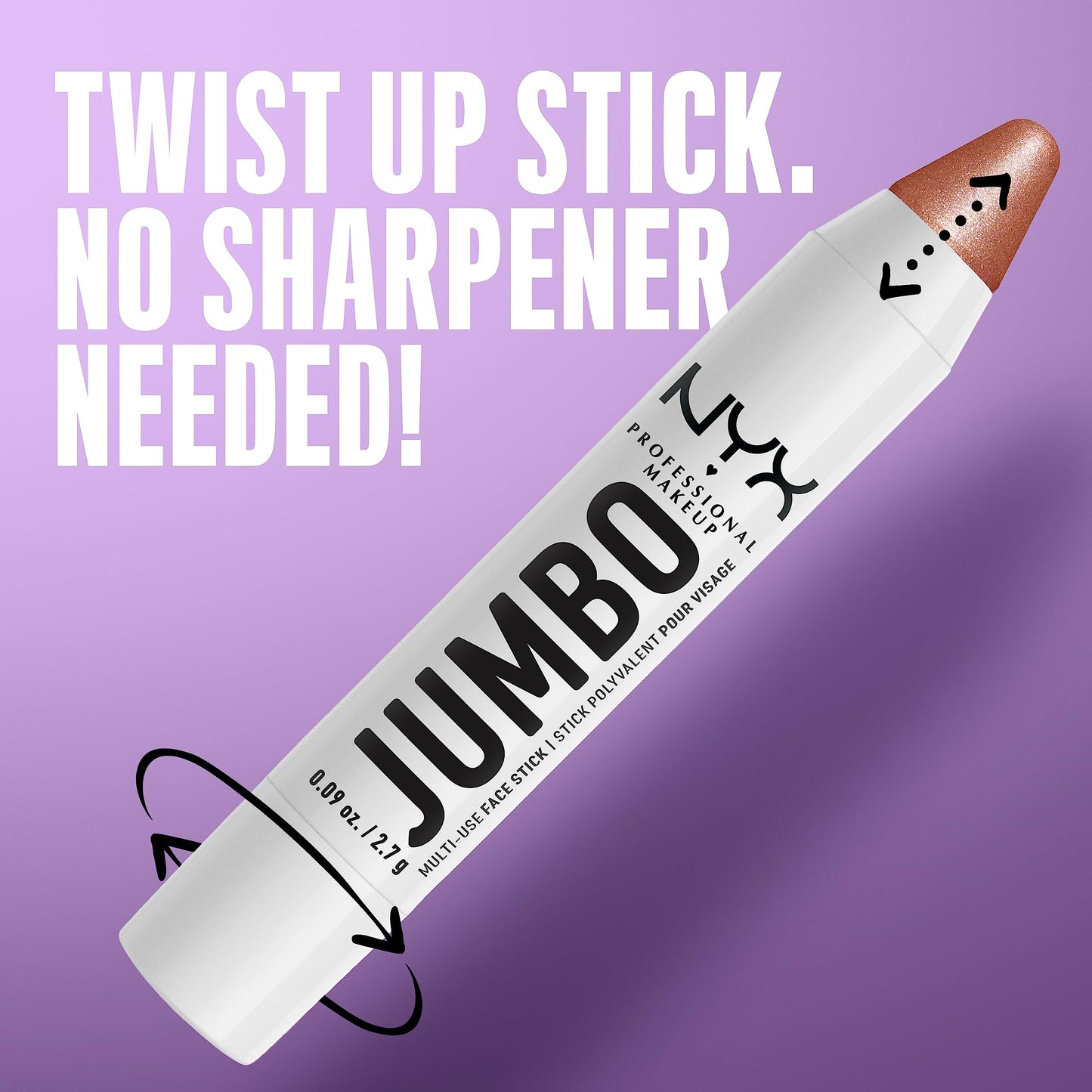 NYX PROFESSIONAL MAKEUP, Jumbo Multi-Use Face Highlighter Stick - Coconut Cake
