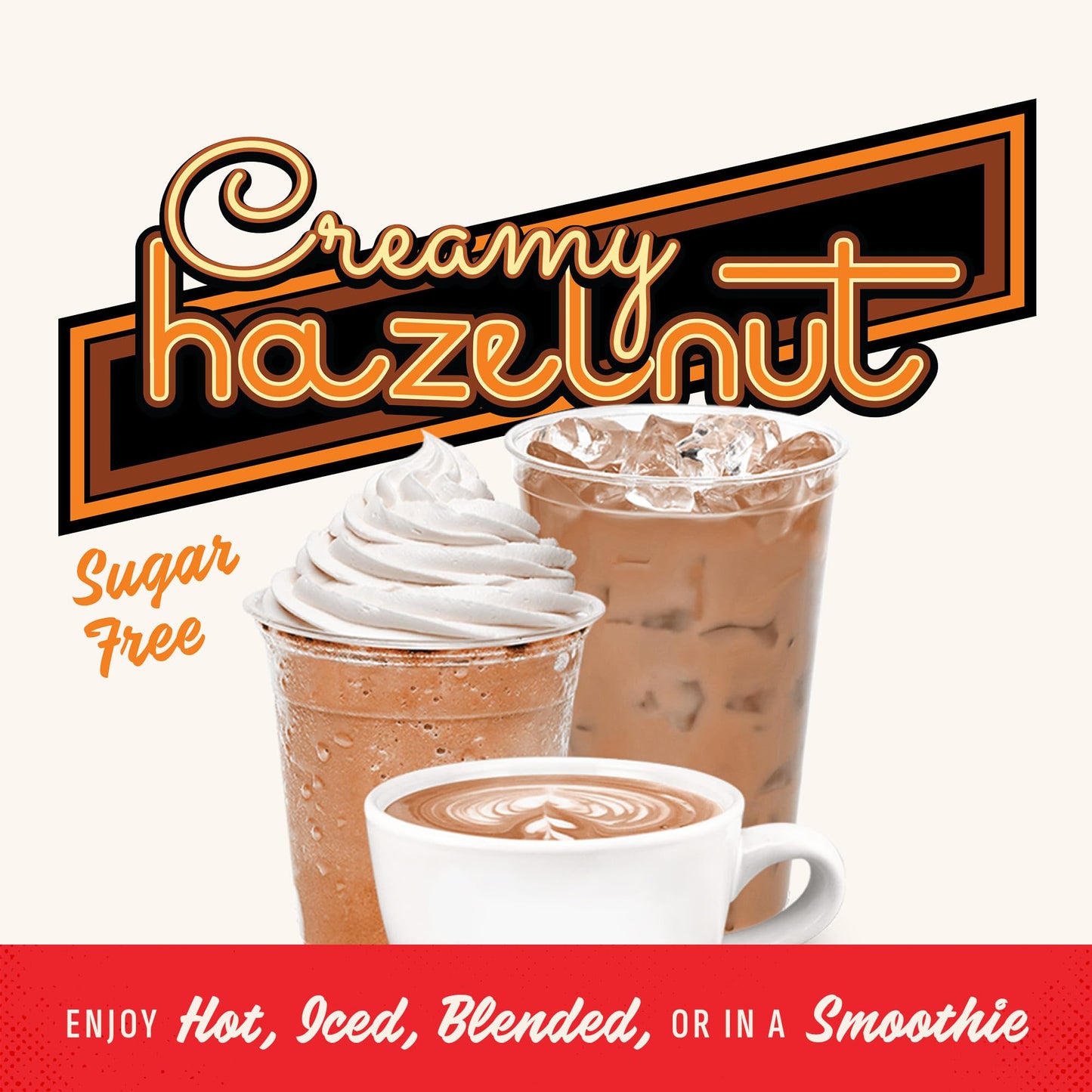 Gosh That’s Good! Sugar-Free Creamy Hazelnut Latte Mix 2 lb – Roasted Hazelnut Flavor Powder for Lattes, Iced Coffees, Frappes, Blended Beverages – Low-Calorie, Lactose-Free, Barista-Quality Drink Mix