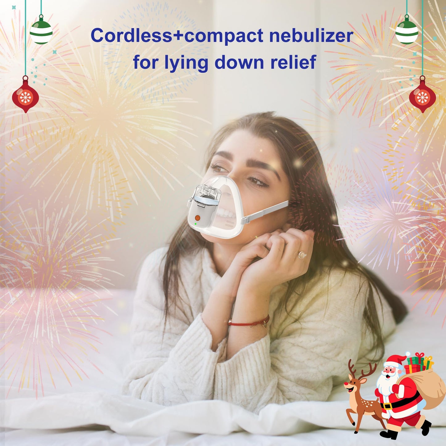 Nebulizer, Nebulizer for Adults, Portable Nebulizer for Lying Down Nebulization, Rechargeable Nebulizer for Respiratory Problem, Nebulizer for Timely Relief at Home