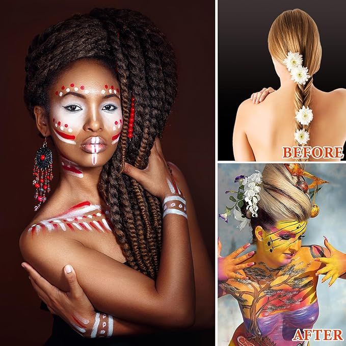 18 Colors Bruise Wheel for Special Effects,Halloween Face Body Paint SFX Makeup,Light Green Witch Zombie Gamora Face Body Paint Oil Based Cosplay Theatrical Halloween Makeup Kit