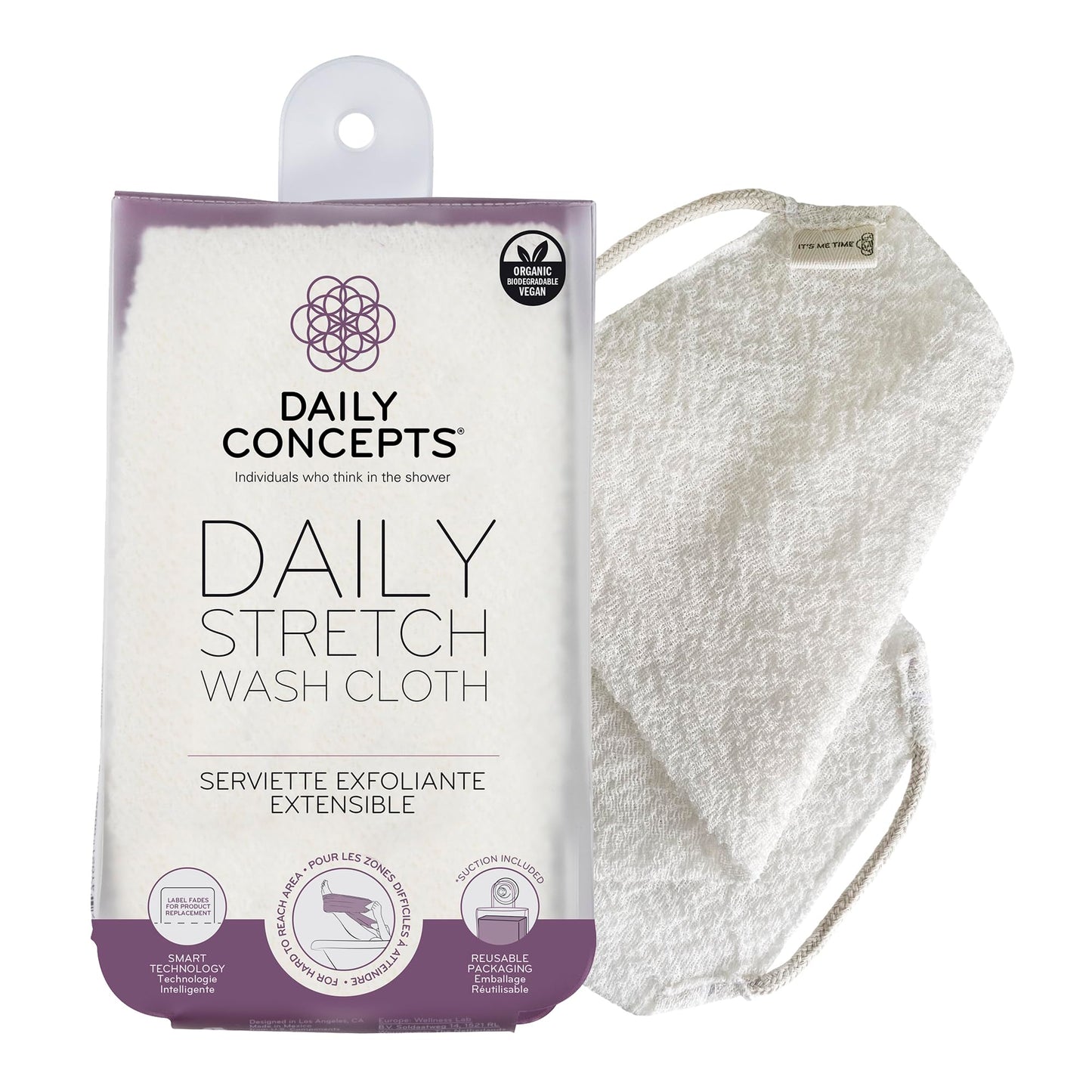 Daily Concepts - Daily Stretch Wash Cloth Refill for Whole Body Exfoliation, Stretches Upto Three Times its Size, Vigorous Textu