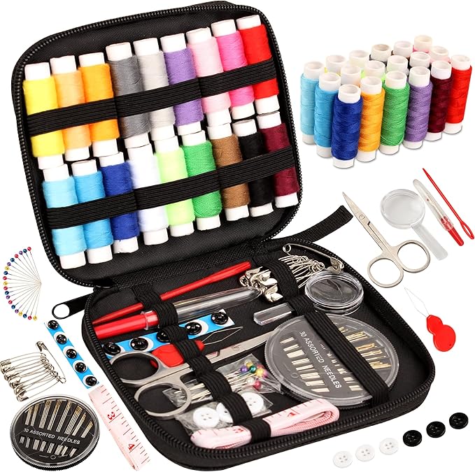 Sewing Kit Basic,Marcoon Needle and Thread Kit with Sewing Supplies and Accessories for Adults,Beginner,Home,Travel,Emerge...