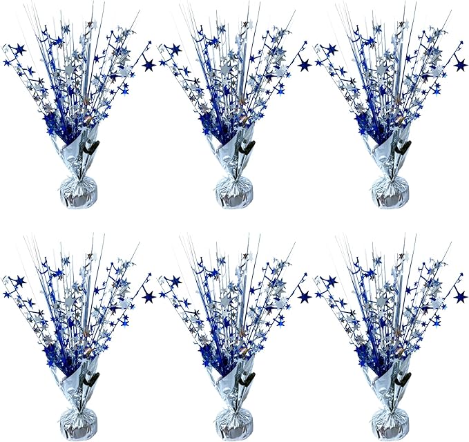 FUBININA 6 Pack Metallic Foil Spray Centerpiece Star Table Decoration Burst Table Centerpieces for Birthday Wedding Annive...