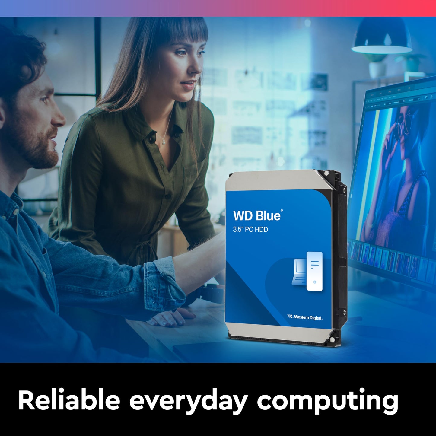 Western Digital 6Tb Wd Blue Pc Internal Hard Drive Hdd - 5400 Rpm, Sata 6 Gb/S, 256 Mb Cache, 3.5 - Wd60Ezax