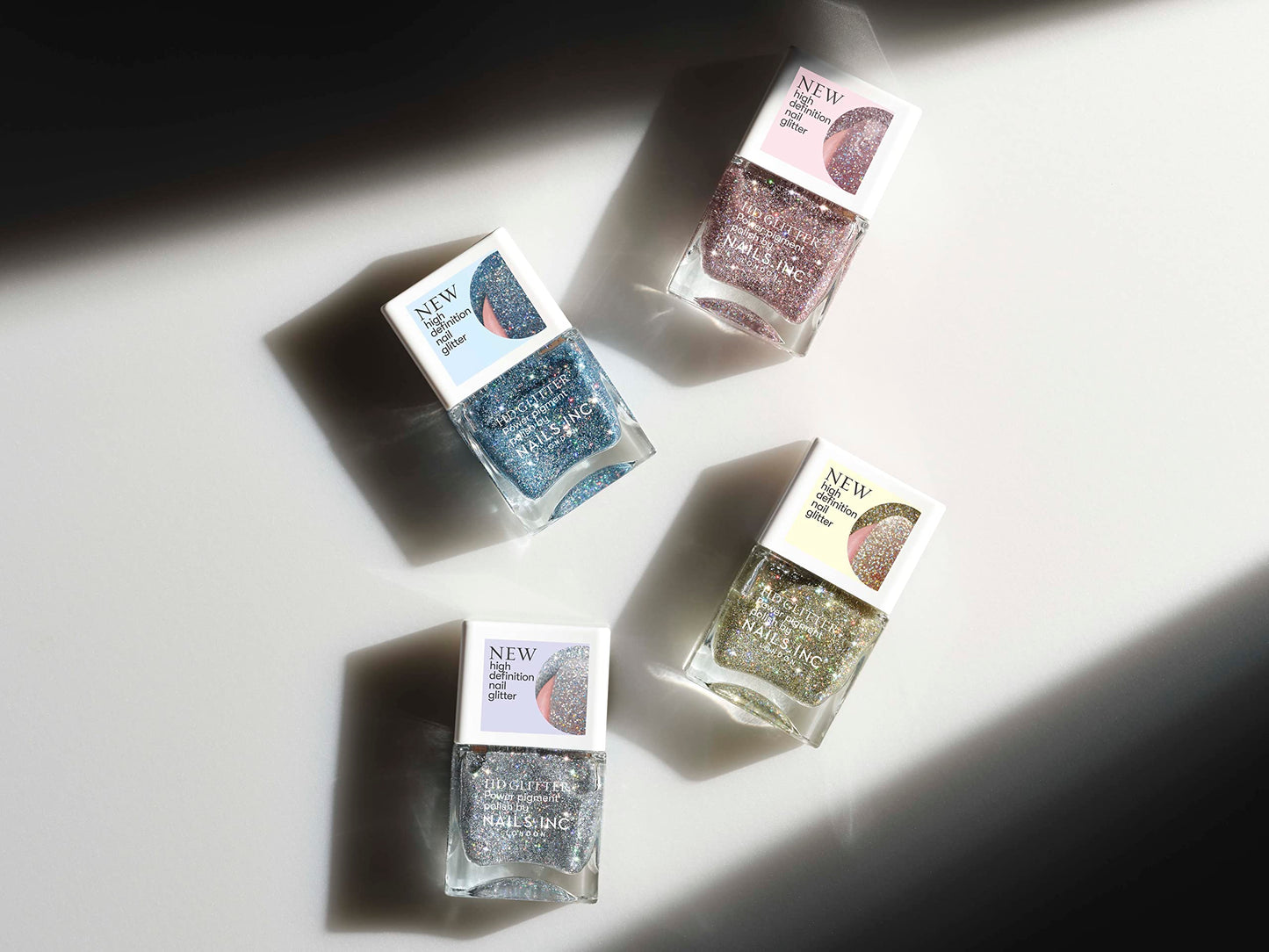 Nails.INC HD Glitter Ring Light Ready Nail Polish