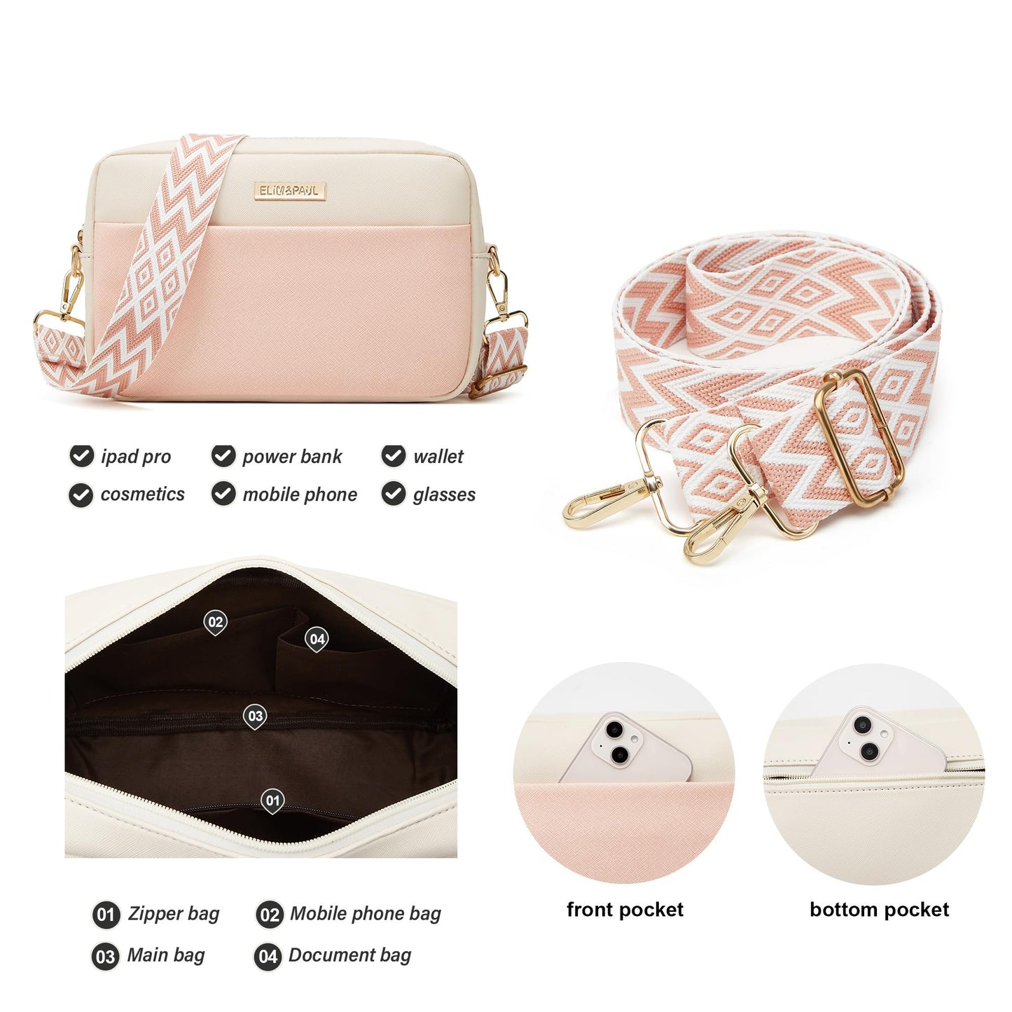 Women Fashion Synthetic Leather Handbags Tote Bag Shoulder Bag Top Handle Satchel Purse Set 3pcs