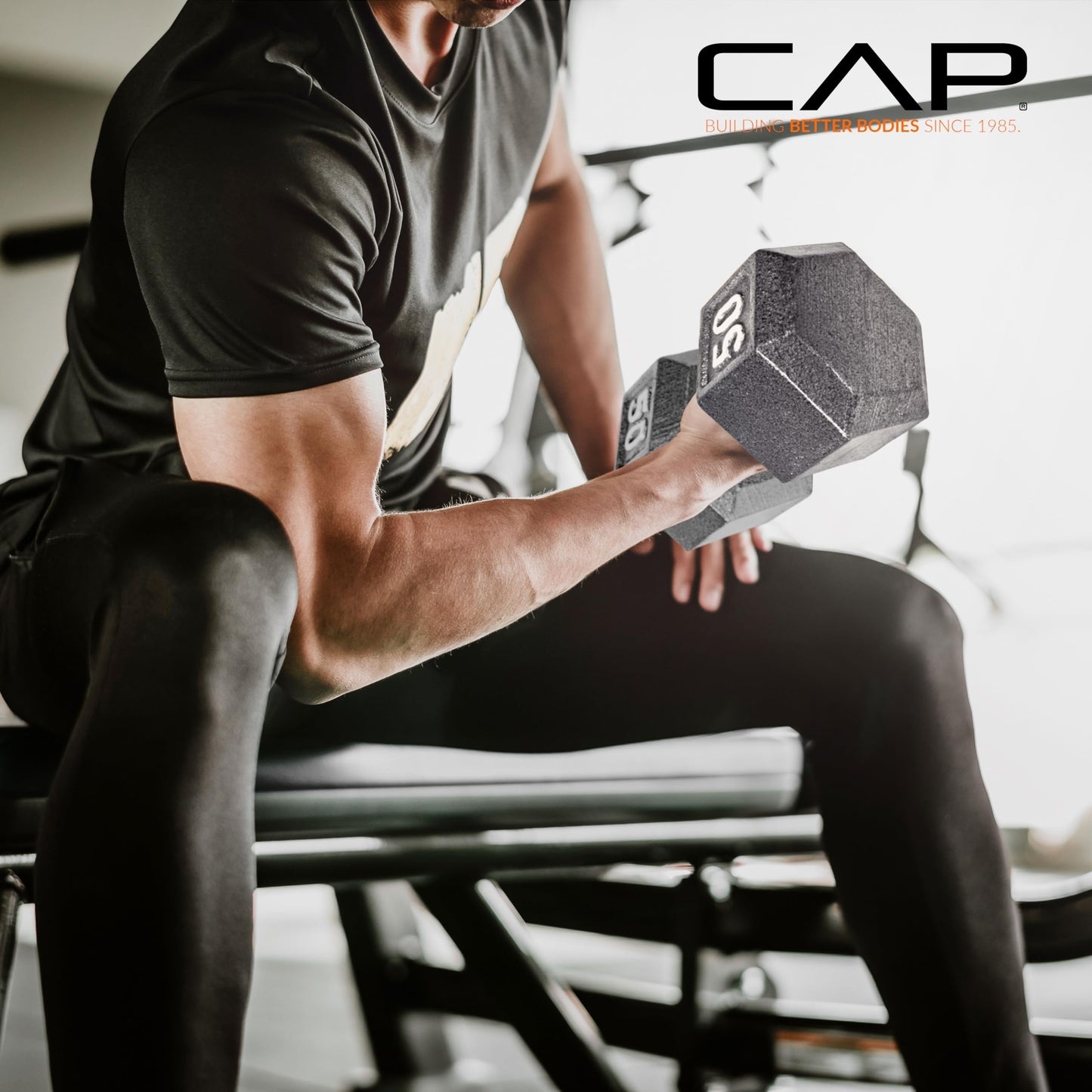 CAP Barbell Cast Iron HexDumbbell, Single, 20 lb