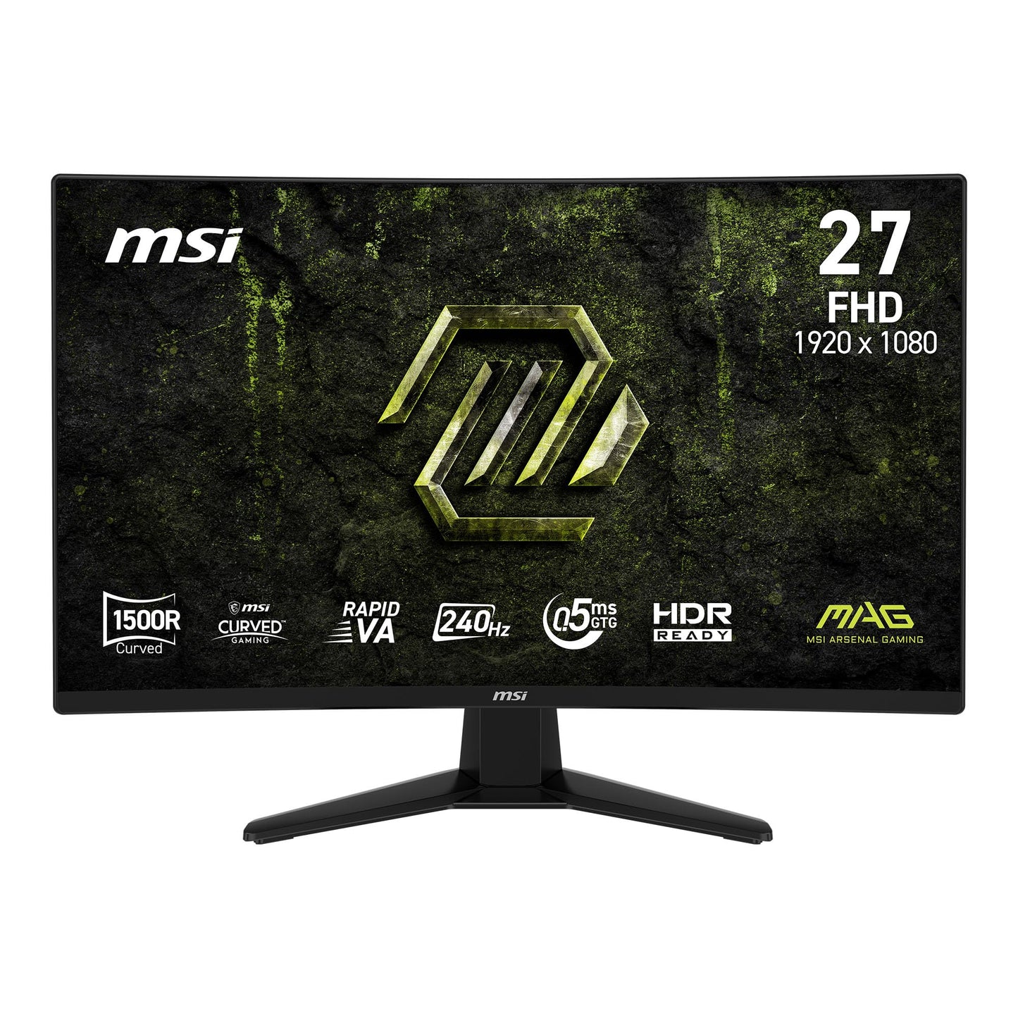 msi MAG 274CF E20 27-inch 1920 x 1080 (FHD) Gaming Monitor, 200Hz, Adaptive Sync, HDMI, DisplayPort, VESA Mountable, Tilt Adjustable, 0.5ms, Black