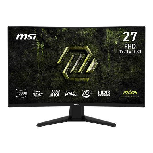 msi MAG 274CF E20 27-inch 1920 x 1080 (FHD) Gaming Monitor, 200Hz, Adaptive Sync, HDMI, DisplayPort, VESA Mountable, Tilt Adjustable, 0.5ms, Black