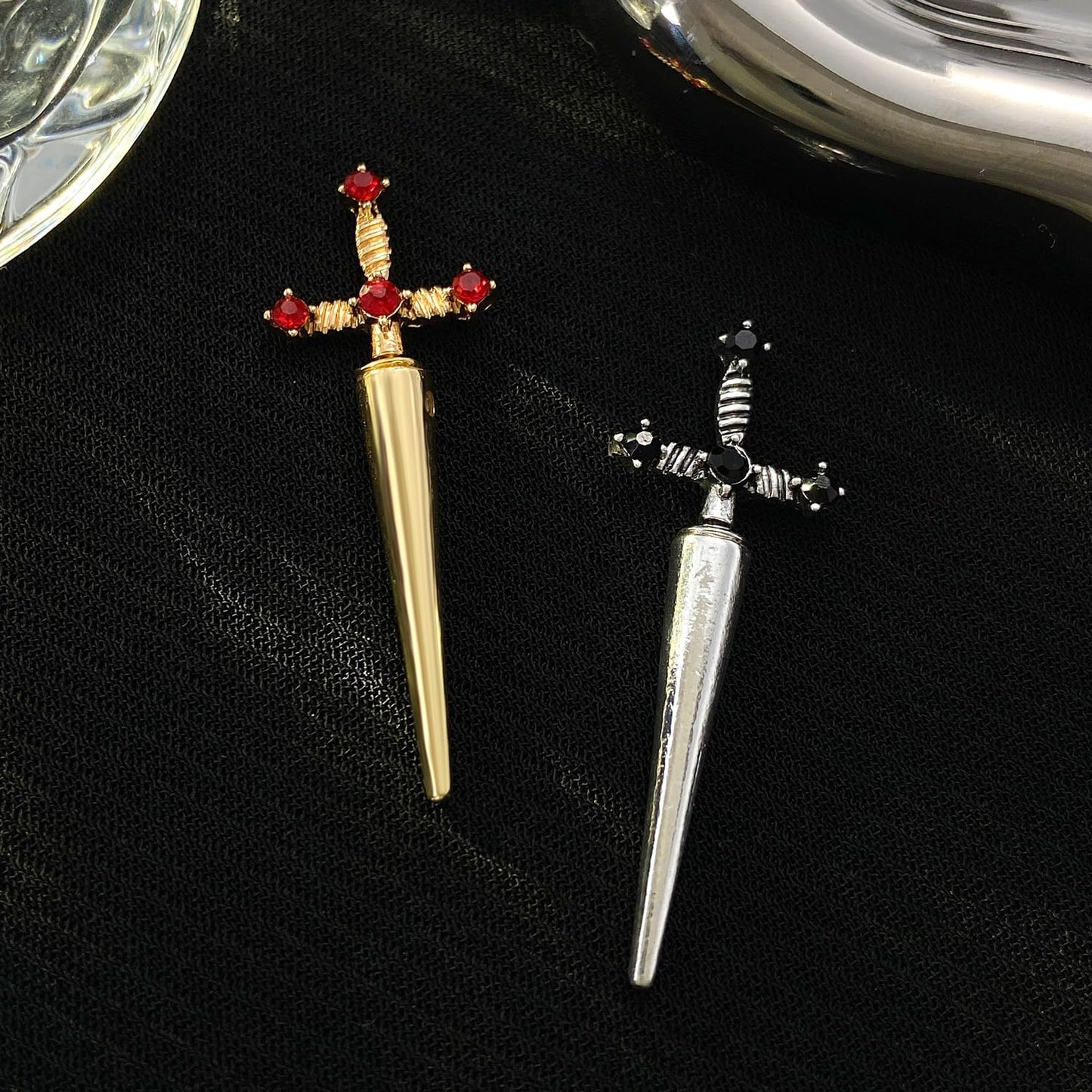 Cute Animal Earrings for Women, Goth Snake Stud Earrings Unique earrings Jewelry Halloween Punk Gothic Accessories (Silver Sword)