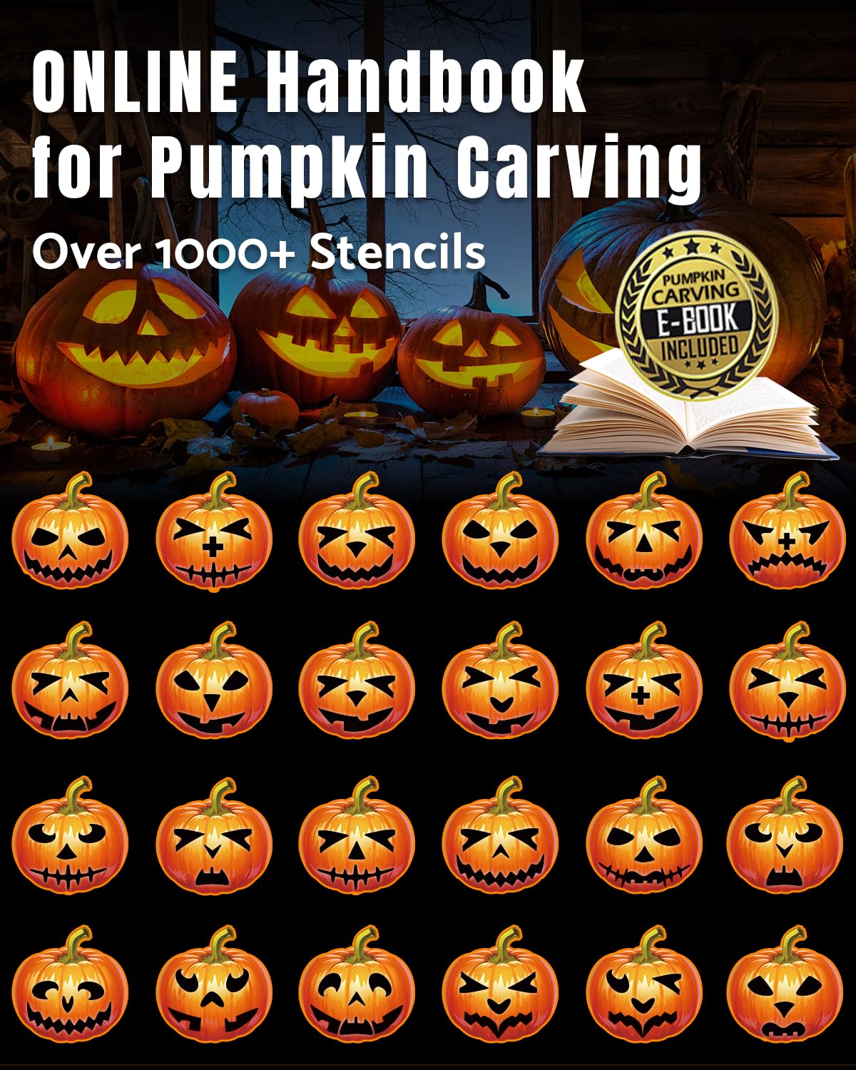 Upgraded Pumpkin Carving Kit for Adults & Kids with Professional Detail Sculpting Tools, Heavy Duty Stainless Steel Knife Set with Carrying Case for Halloween Decoration
