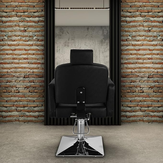 OmySalon Salon Chair for Hair Stylist, Reclining Barber Chair Hairdressing Styling Chair with Adjustable headrest, Beauty Shampoo Barbershop Furniture