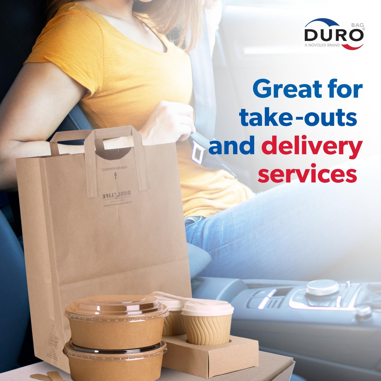 DURO 70# Brown Grocery Bags with Handles Bulk 50 Pack 12x7x17 Inch Kraft Paper bags for Grocery, Retail, Party, Shopping, Gift, and Takeout Use, Heavy-Duty Large Brown Kraft Bag for Packaging