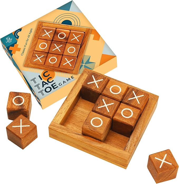 BSIRI Tic Tac Toe for Kids and Adults Coffee Table Living Room Decor and Desk Decor Family Games Night Classic Board Games...