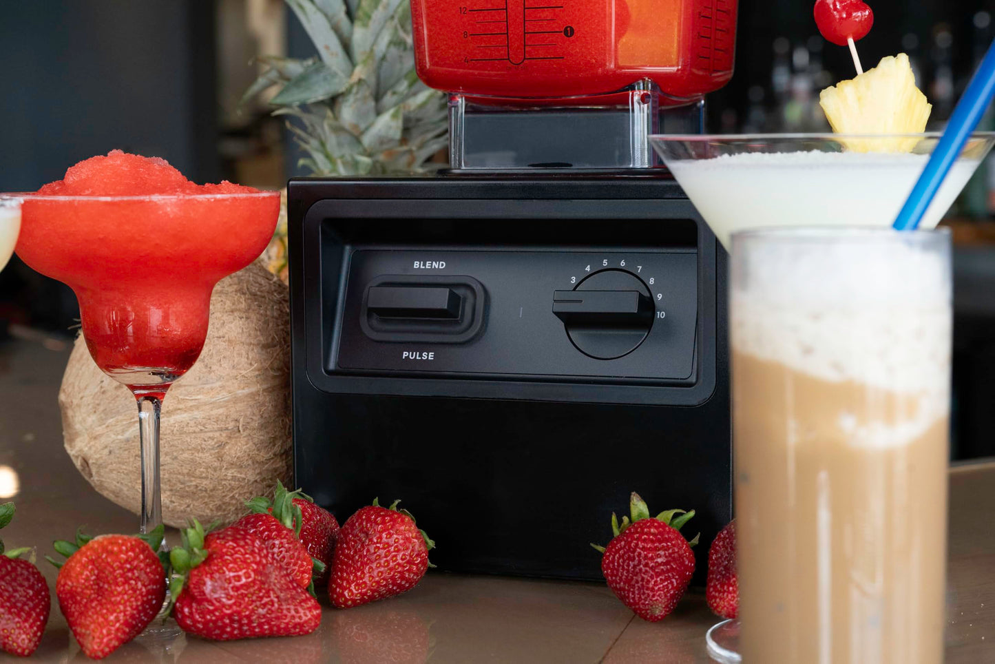 Blendtec Bar Blender Commercial Grade with 90oz Total Capacity Wildside+ Jar with cone lid – Easy to use with powerful motor for smooth textures - Black