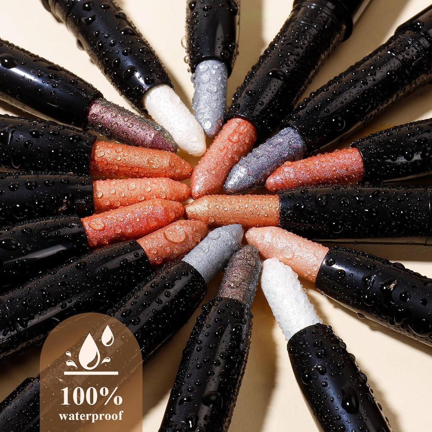 Cream Waterproof Hypoallergenic Eyeshadow Stick, long wear Metallic Glitter Matte Eye Shadow Pencil With Makeup Brush, Eye Brightener, 43 Matte Toffee
