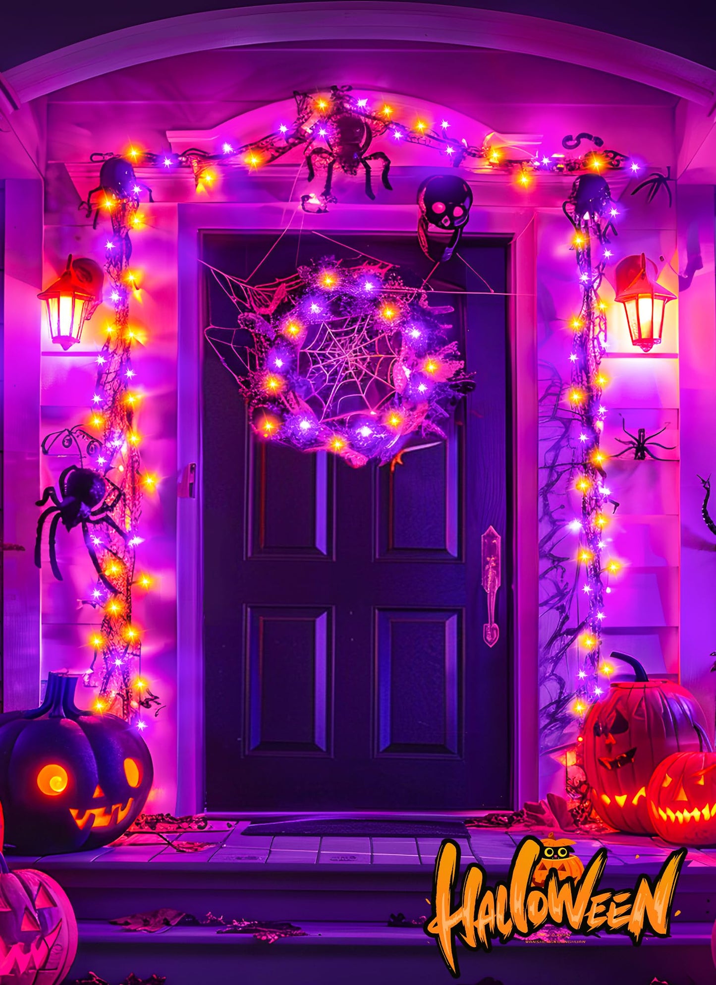 Brightown Fairy Lights Color Changing - 22 Color 66FT 200 LED Plug in String Lights with Remote, Halloween String Lights Indoor with 12 Modes, Christmas Fairy Lights for Bedroom Classroom