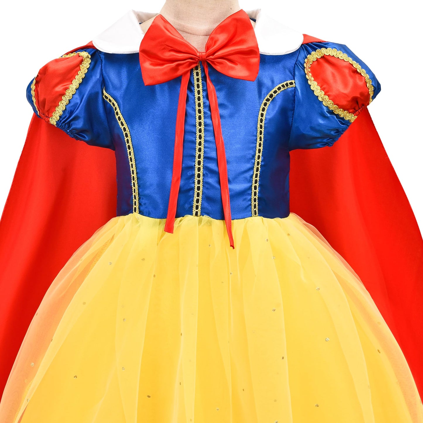 GZ-LAOPAITOU Girls Princess Dress Princess Costumes Set for Kids Birthday Party Dress Up Halloween Costume with Cape
