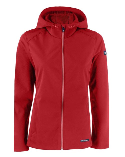 Cutter & Buck Evoke Eco Softshell Recycled Full Zip Womens Jacket, Cardinal Red, M
