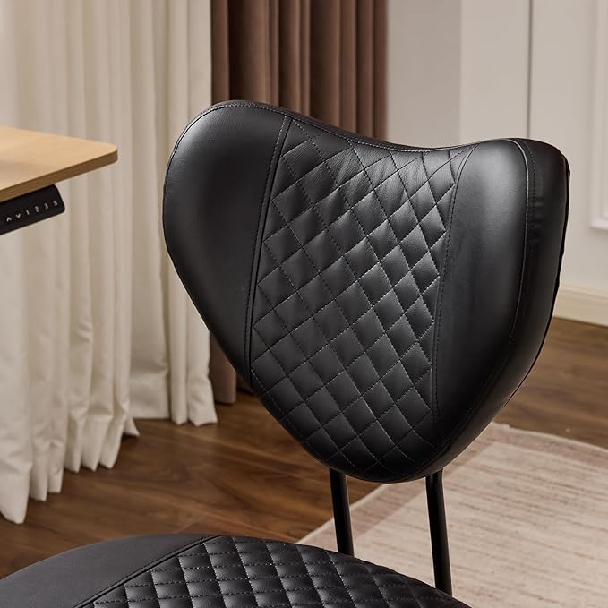 FLEXISPOT Cross Legged Office Chair Armless Kneeling Desk Chairs for Meditation ADHD Yoga Wide Criss Cross Chair with Wheels Vanity Chair for Girls Women Living Room Bedroom Study Small Space, Black