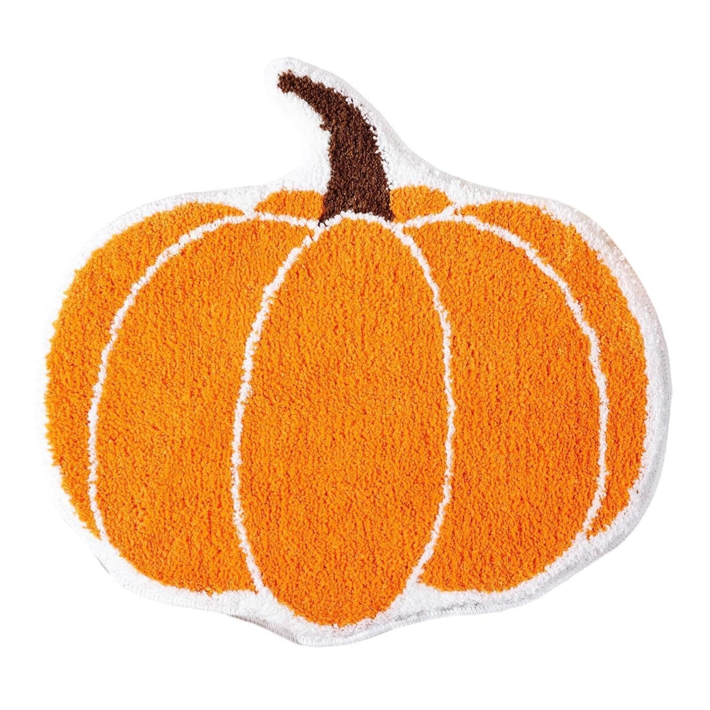 Cute Halloween Bath Mat, Pumpkin Bath Mat Halloween Bathroom Decor Mat, Extra Soft Fluffy Absorbent Non-Slip Bathtub Mat, Machine Washable Funny Pumpkin Shape Bath Rug for Shower Bedroom Door (C)