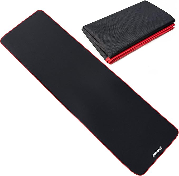 steelway Exercise Mat for AB Roller AB Mat Thin, Long Foldable Gym Mats for Home Gym, Indoor and Out door exercises, Black...