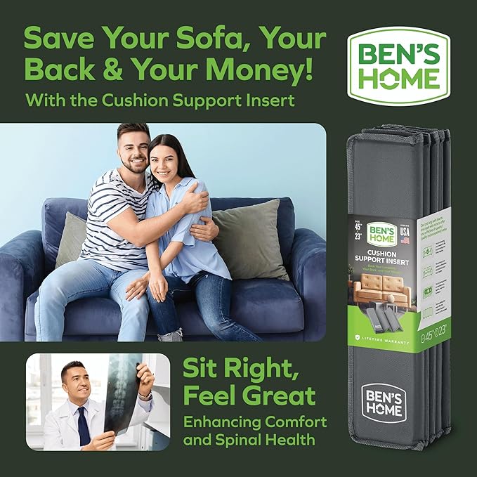 BEN'SHOME Heavy Duty Loveseat Cushion Support Board – Instantly Repair Sagging Small Sofa Seat | 23" x 38"-45" | .5" Furniture Grade Wood Under Cushions Insert, Anti-Slip, Extend Sofas & Couches Life