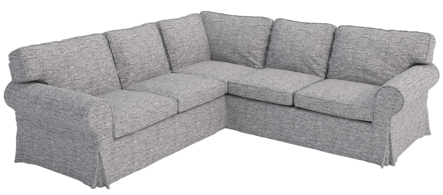 The Thick Polyester Flax Ektorp 2 2 Sofa Cover Replacement Compatible with IKEA Ektorp Corner Or Sectional Sofa Slipcover. (Polyester Flax)