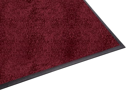 Guardian Platinum Series Indoor Wiper Floor Mat, Rubber with Nylon Carpet, 4'x10', Burgundy